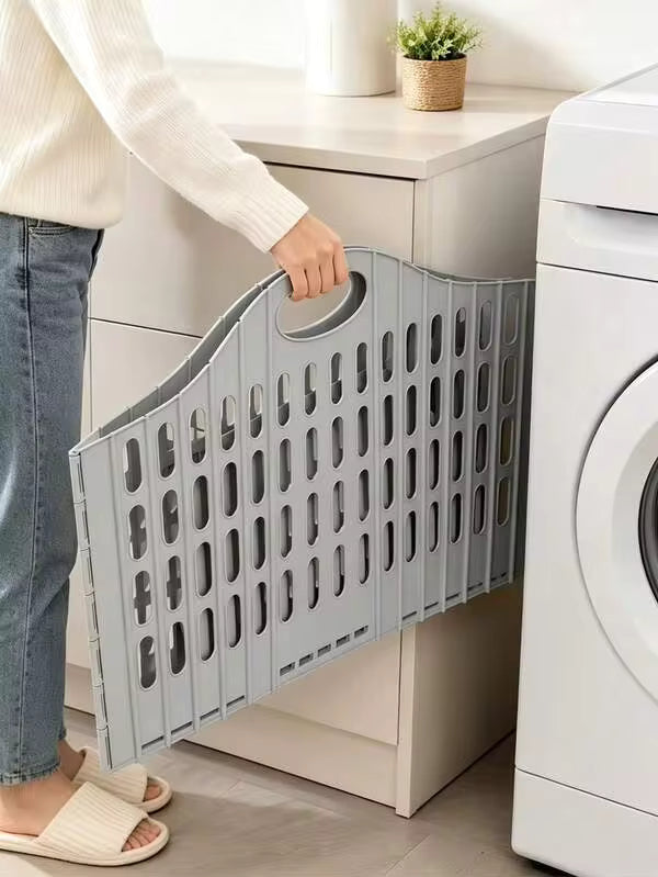 Modern Foldable Laundry Basket - Wall Mounted, Portable Multi-Layer Dirty Clothes Basket, Square Polypropylene Laundry Basket Suitable For Home And Bathroom Storage